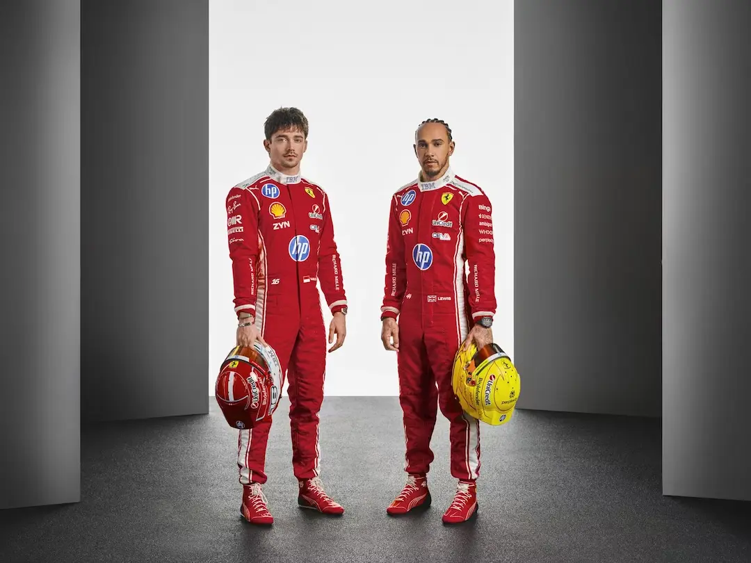 Ferrari’s SF-26 Launch Signals A Moment Of Reckoning Ahead Of Formula 1’s 2026 Reset 5 Charles Leclerc and Lewis Hamilton wearing Scuderia Ferrari HP race suits ahead of the 2026 Formula 1 season. © Scuderia Ferrari HP