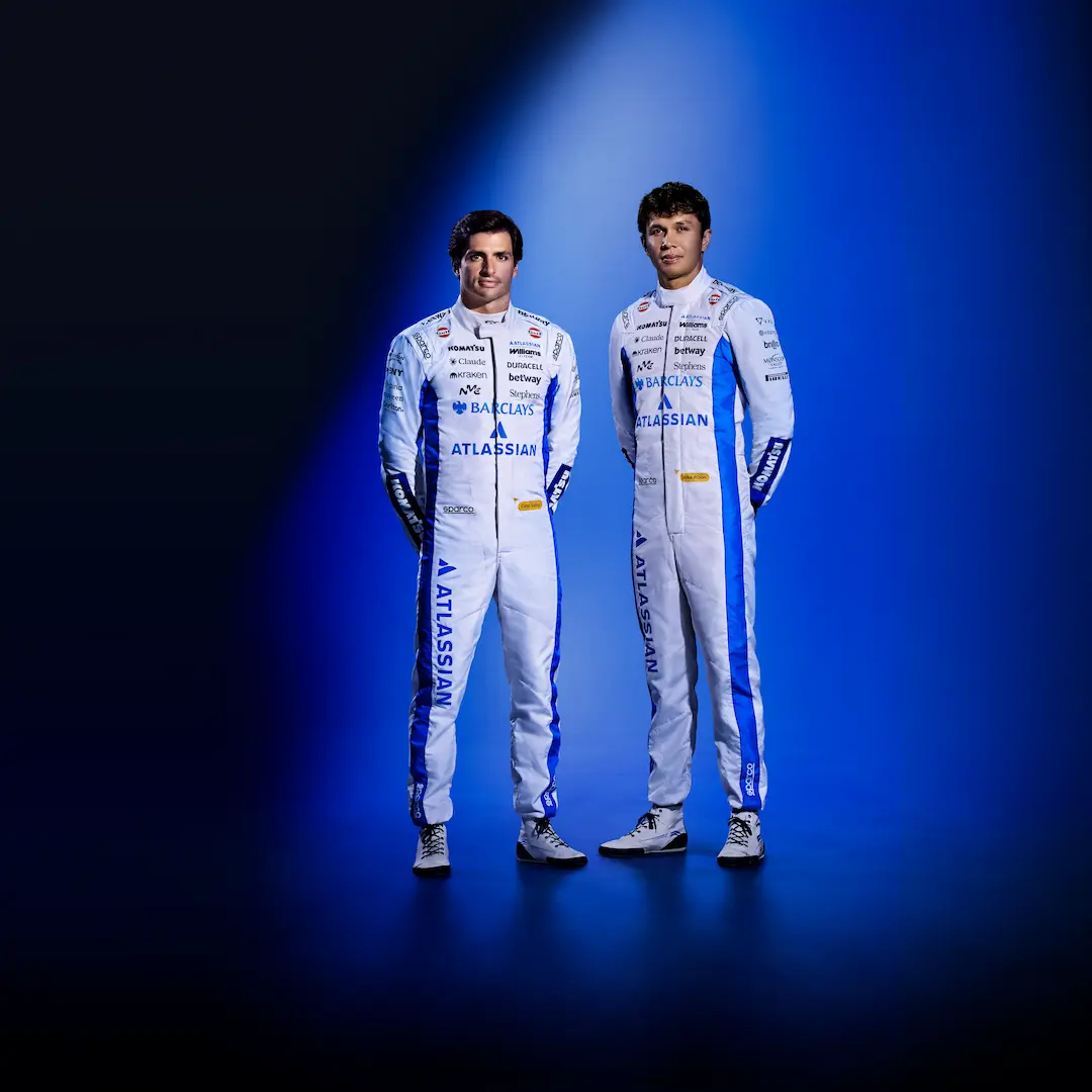 Atlassian Williams F1 Team unveil the FW48 livery at their Wantage facility on February 3, 2026. The car features vibrant gloss blue with black, white, and heritage red and white detailing, along with new partner branding including Barclays, Anthropic, BNY, Wilkinson Sword, and Nuveen ahead of the 2026 Formula 1 season. © Atlassian Williams F1 Team