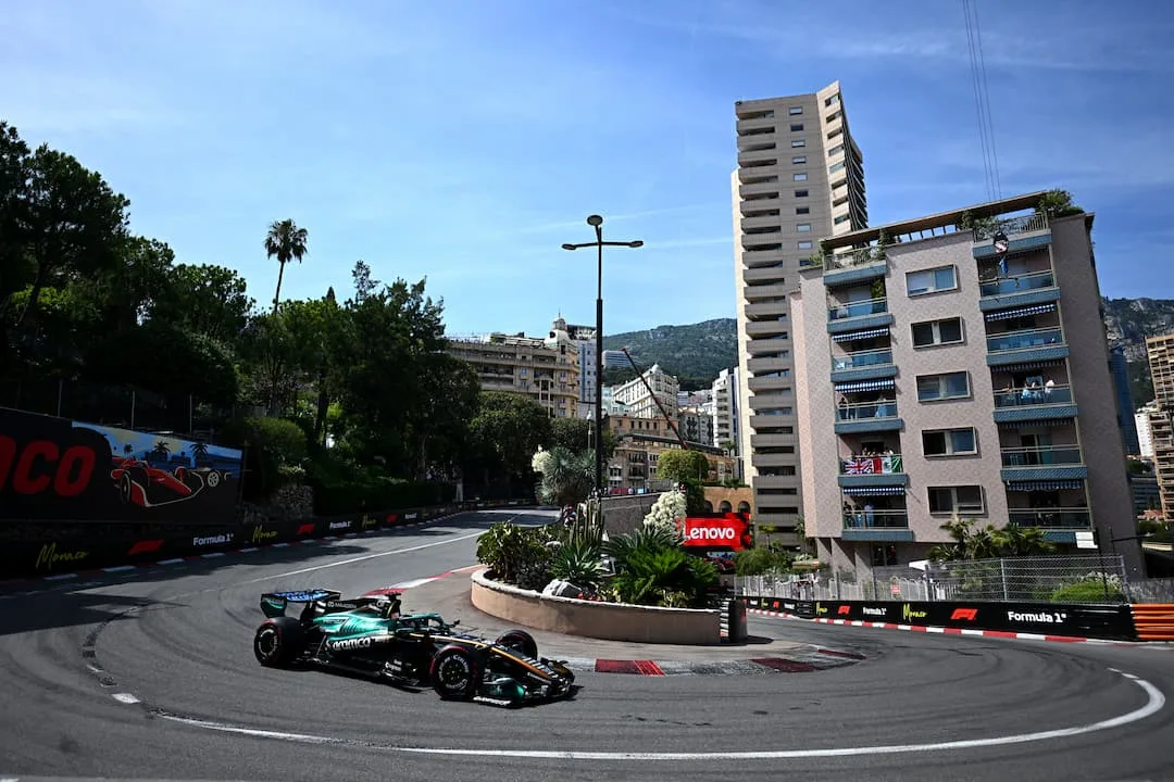 F1 Monaco Grand Prix 2026 race report showing Fernando Alonso driving the Aston Martin through the Fairmont Hairpin during the Monaco Grand Prix