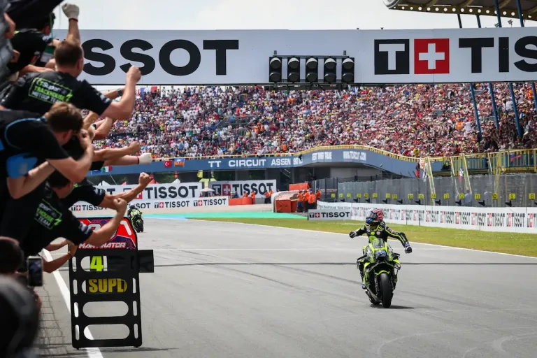 MotoGP Dutch GP 2026 race report: Ai Ogura takes the chequered flag at TT Circuit Assen to claim his maiden MotoGP victory © MotoGP