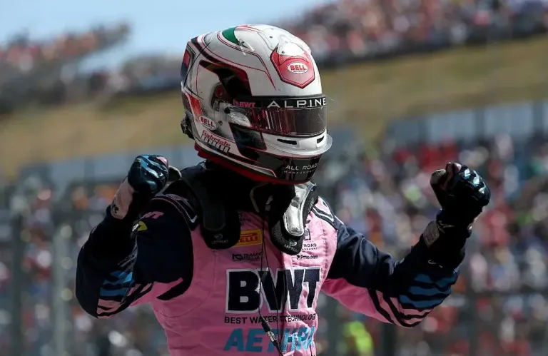 Gabriele Minì celebrates winning the F2 Budapest Grand Prix 2026 Sprint Race at the Hungaroring © Formula 2/Getty Images
