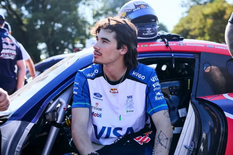F2 Belgian Grand Prix 2026 Preview image of Nikola Tsolov sitting beside a Red Bull demonstration car at the 2026 Goodwood Festival of Speed. © Greg Coleman / Red Bull Content Pool