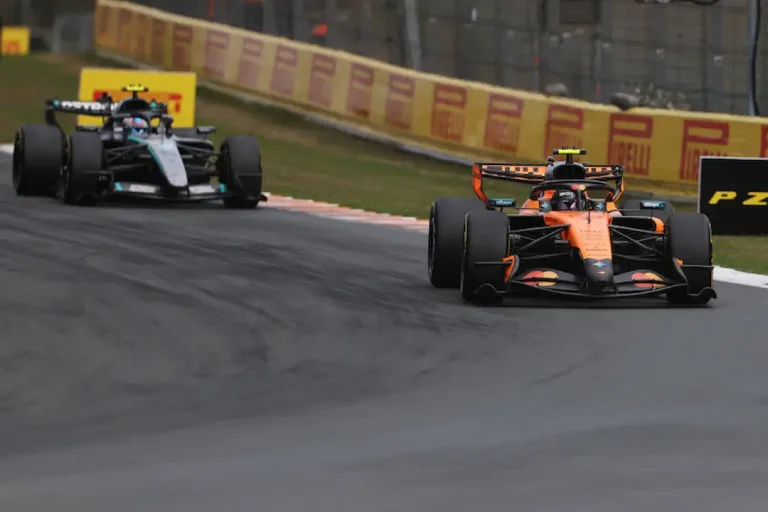 Dutch Grand Prix 2026 race report – Lando Norris leads Kimi Antonelli during the final Dutch Grand Prix at Zandvoort © Pirelli Motorsport