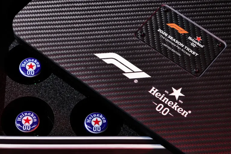 Heineken F1 Season Ticket, an example of earned media in motorsport