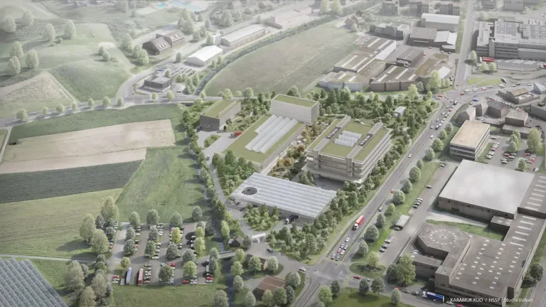 Audi Hinwil campus rendering showing the planned new Formula One facilities in Switzerland